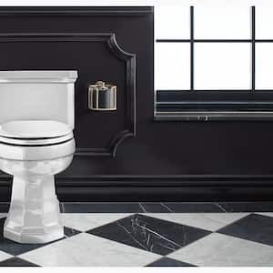 Kathryn Comfort Height 1-piece 1.28 GPF Single Flush Elongated Toilet in White Seat Included