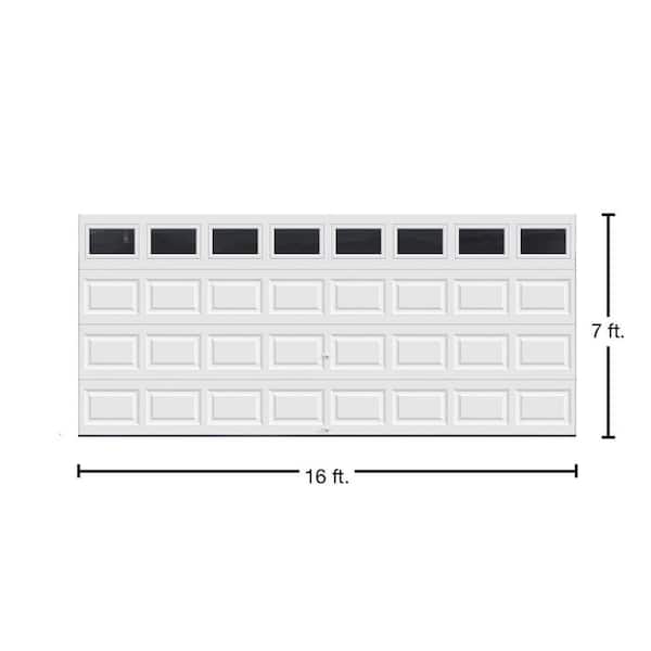 Clopay Classic Steel Short Panel 16 ft x 7 ft Insulated 6.5 R