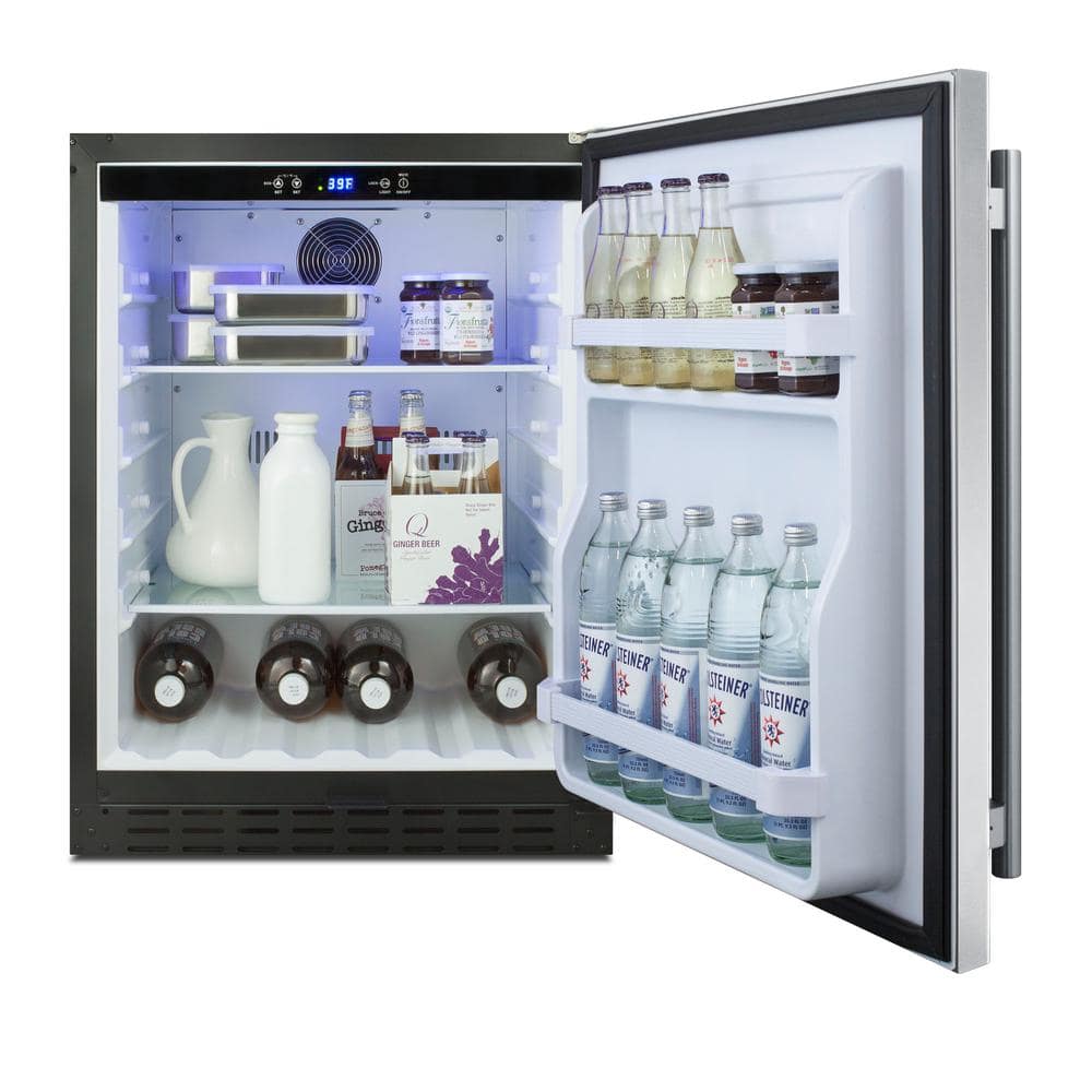 Summit 4.2 Cubic Feet Stainless Steel Undercounter Refrigerator