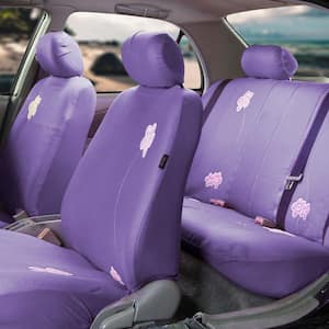 Fabric 47 in. x 23 in. x 1 in. Full Set Flower Embroidery Seat Covers