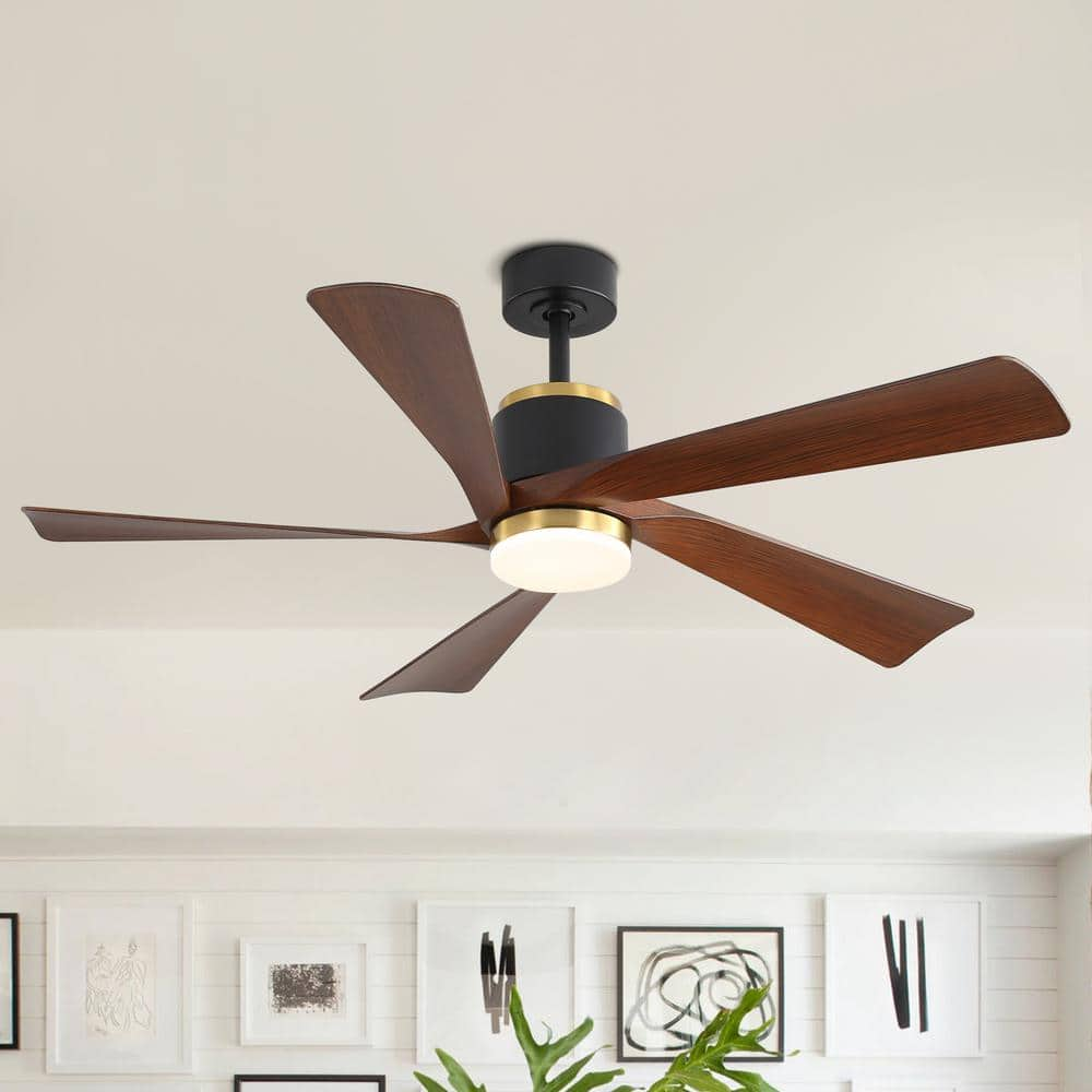 Sky Hog Caprice 52 in. Indoor Integrated LED Matte Black Ceiling Fan ...