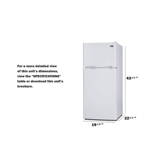 Summit Appliance 4.3 cu. ft. Top Freezer Refrigerator in White
