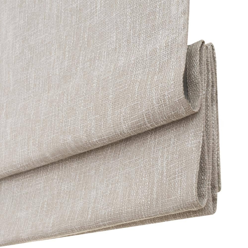 Linen Cordless Blackout Roman Shade for Interior Windows