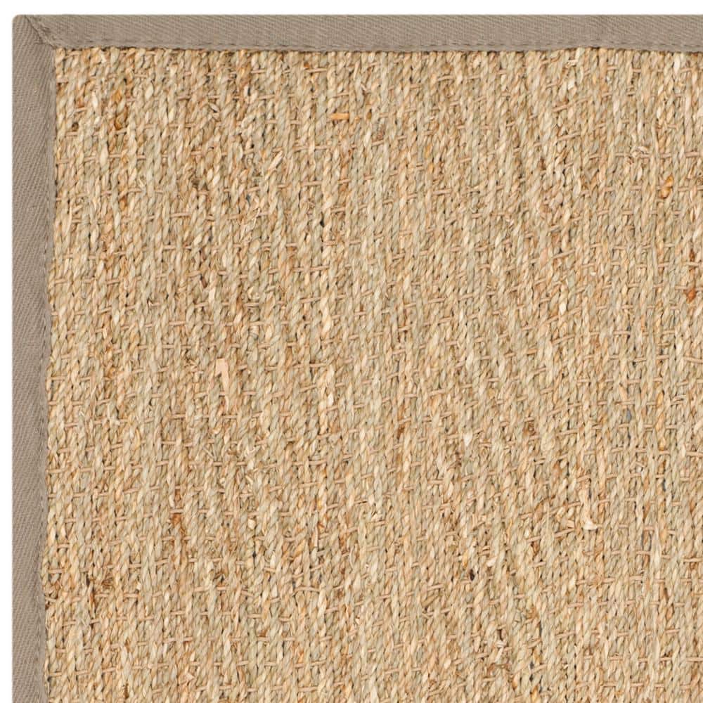 Natural Fiber Gray and Beige Seagrass Area Rug 2' x 3'