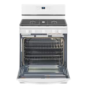 5.0 cu. ft. Gas Range with Self Cleaning and Center Oval Burner in White