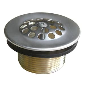 Made To Match Drain Strainer Tub Strainer Drain in Brushed Nickel without Overflow