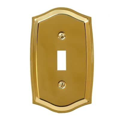 Brass 1-Gang Toggle Wall Plate (1-Pack)