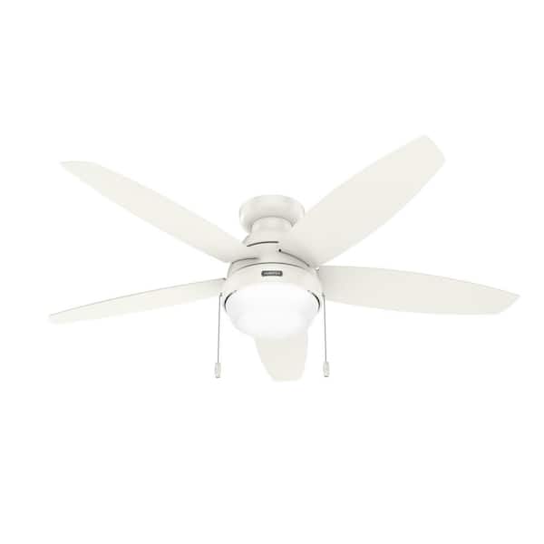 Hunter Lilliana 52 in. Indoor Fresh White Ceiling Fan with Light Kit Included