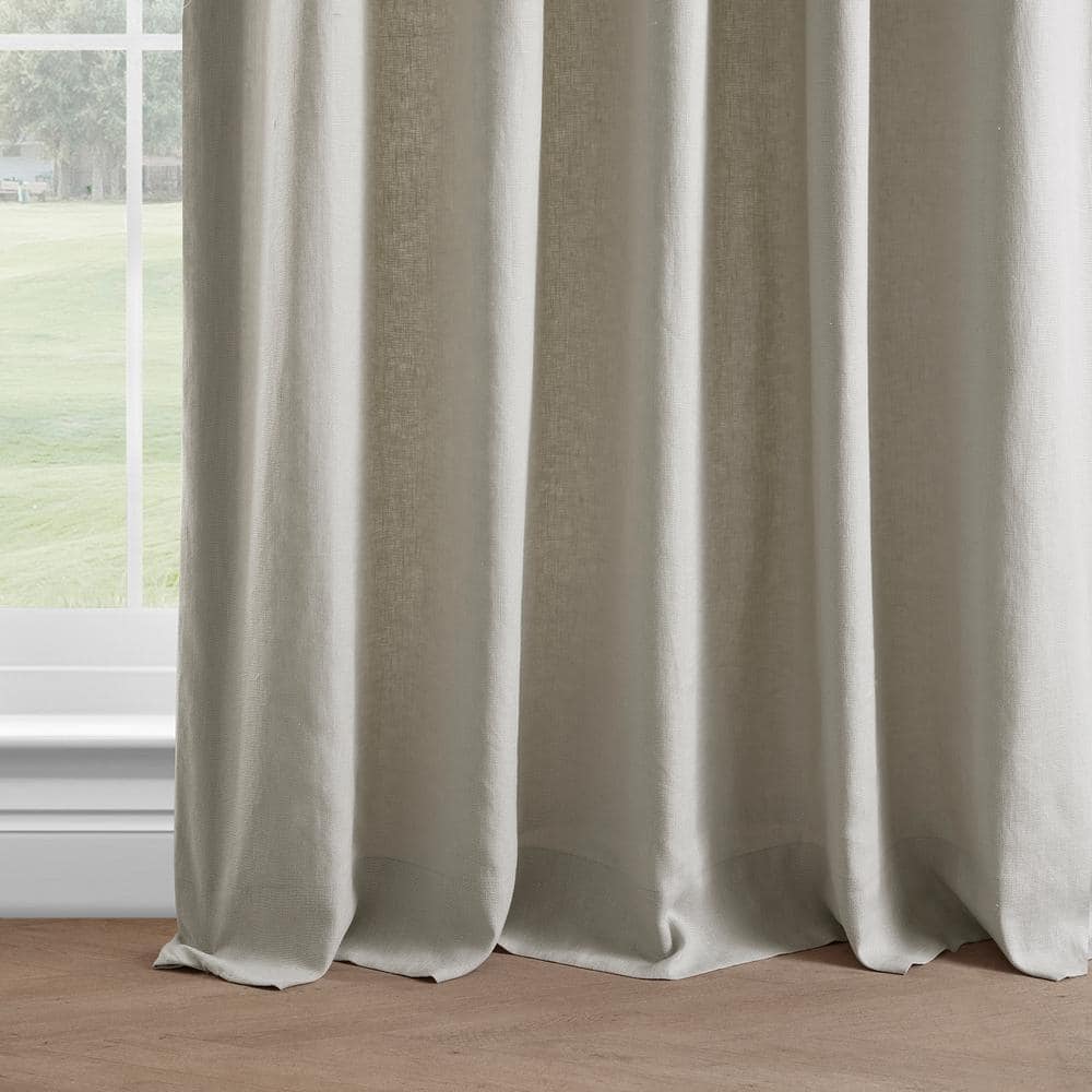 Fresh Khaki 96" Linen Room Darkening Curtain Panel