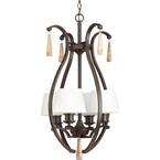 Progress Lighting Fiorentino Collection 3-Light Forged Bronze Foyer ...