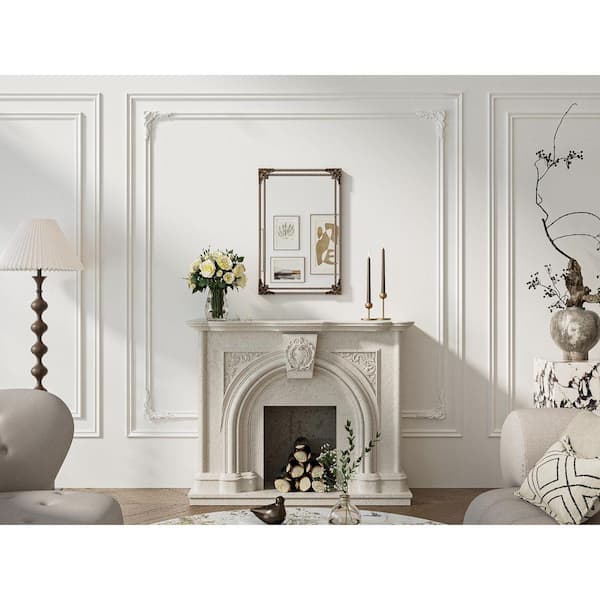 KeonJinn 20 in. H x 30 in. W Framed Rectangular Vintage Mirror