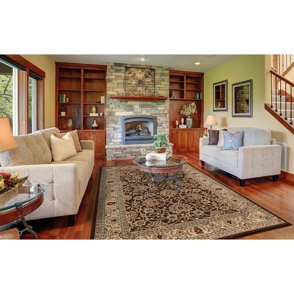 Ankara Mahal Brown 4 ft. x 5 ft. Area Rug