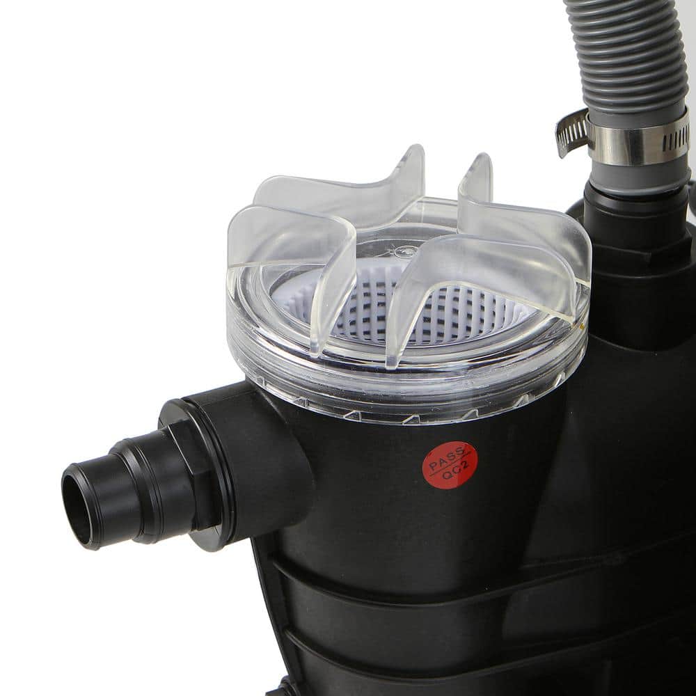 13" Gray Polymeric Sand Filter Pump with Timer for Above Ground Pools