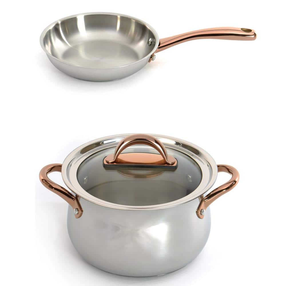 BergHOFF Ouro Gold 3Piece 18/10 Stainless Steel Cookware Set with