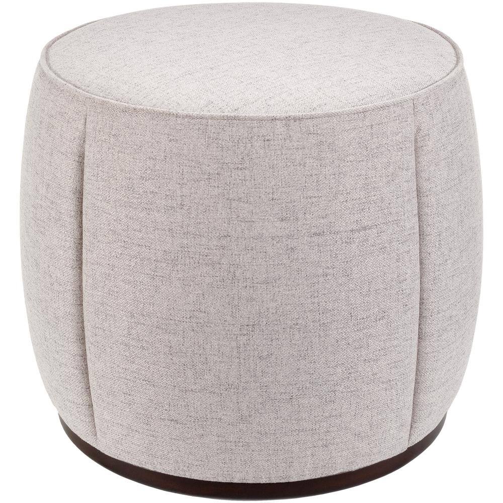 Adia Modern Ottoman, Light Grey, 21 in. H x 24 in. W x 24 in. D,Wood