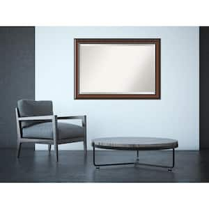 Medium Rectangle Walnut Casual Mirror (28.75 in. H x 40.75 in. W)