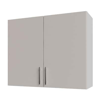 Miami Weatherboard 36 in. X 12 in. X 30 in Outdoor Wall Cabinet in Shoreline Gray Matte