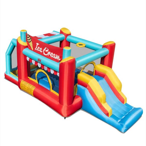 Inflatable Bounce House 5-in-1 Ice Cream Jumping Castle without Blower