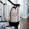 HOUSEHOLD ESSENTIALS White with Black Trim Backpack Duffel Laundry Bag 162  - The Home Depot