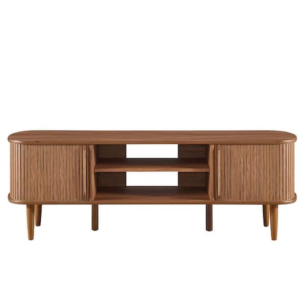 MODWAY Contour 55 in. TV Stand in Walnut