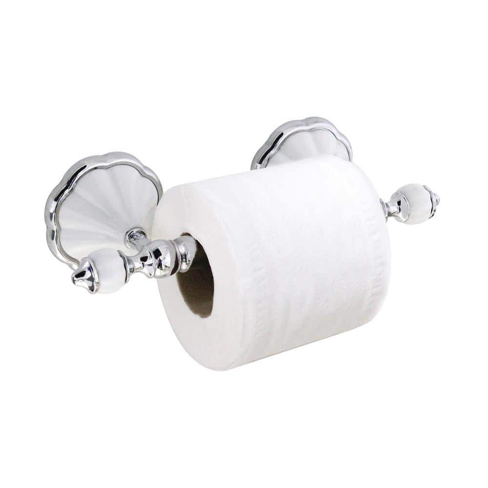 Porcelain Toilet Paper Holder Ceramic Wall Mount White