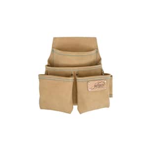 Trade Suede Leather 4-Pocket Fastener Tool Pouch