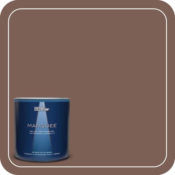 BEHR MARQUEE 1 qt. #MQ1-57 Secret Journal One-Coat Hide Satin Enamel Interior Paint & Primer