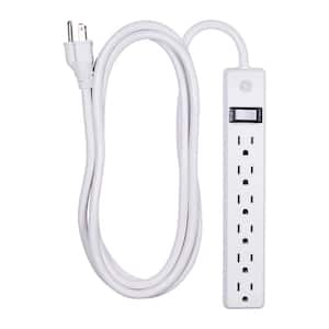 6-Outlet Power Strip with 8 ft. Extension Cord, White