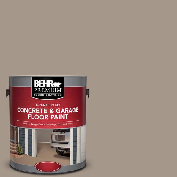 BEHR Premium 1 gal. #N220-4 Shiitake 1-Part Epoxy Satin Interior/Exterior Concrete and Garage Floor Paint