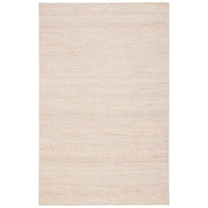 Natural Fiber Beige 4 ft. x 6 ft. Abstract Distressed Area Rug