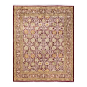 Mogul One-of-a-Kind Traditional Purple 8 ft. 1 in. x 10 ft. 2 in. Oriental Area Rug