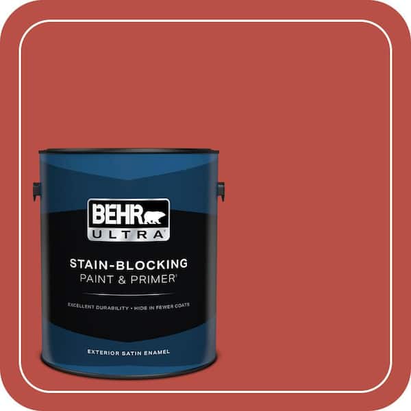 BEHR ULTRA 1 gal. #T14-20 Amaryllis Satin Enamel Exterior Paint & Primer