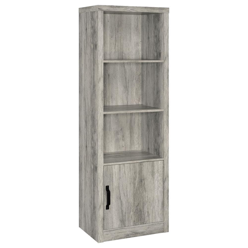 Gray Driftwood 3-Piece Entertainment Center with Shelves and Drawers