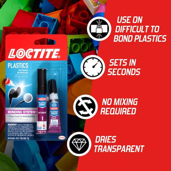 Reviews for Loctite Super Glue 0.21 oz Plastic 2 Part Bonding All Plastic  All Materials Clear Tubes (each)