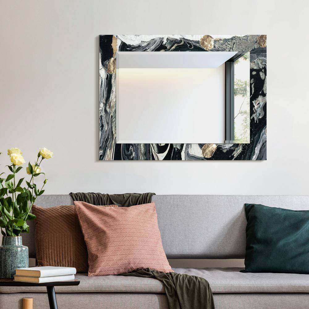 Gilded Age Elegance 40"x30" Frameless Beveled Art Glass Mirror