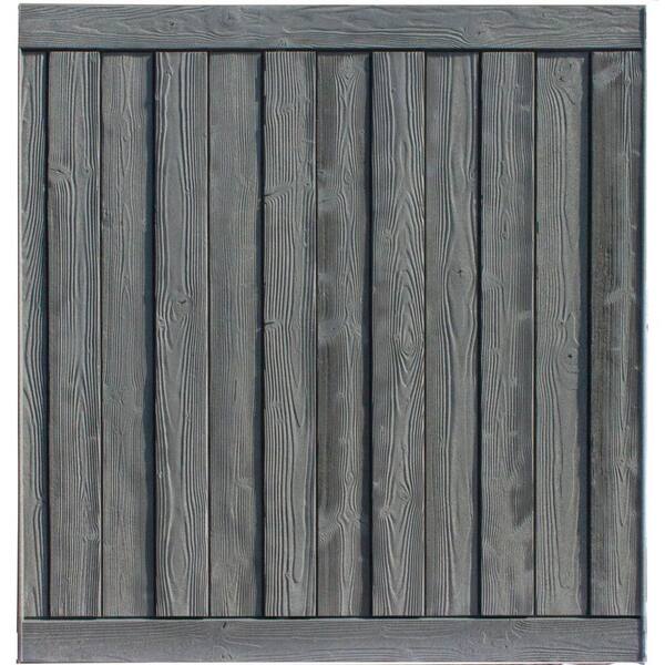 SimTek Ashland 6 ft. H x 6 ft. W Nantucket Gray Composite Fence Panel