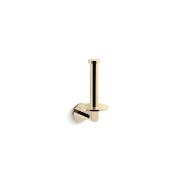 KOHLER Composed Wall Mounted Vertical Toilet Paper Holder in Vibrant French Gold