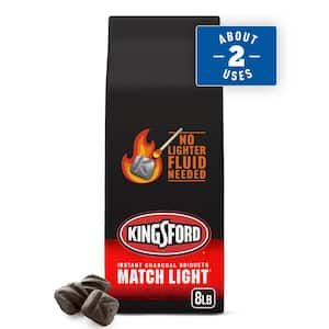 8 lbs. Match Light Instant BBQ Charcoal Grilling Briquettes