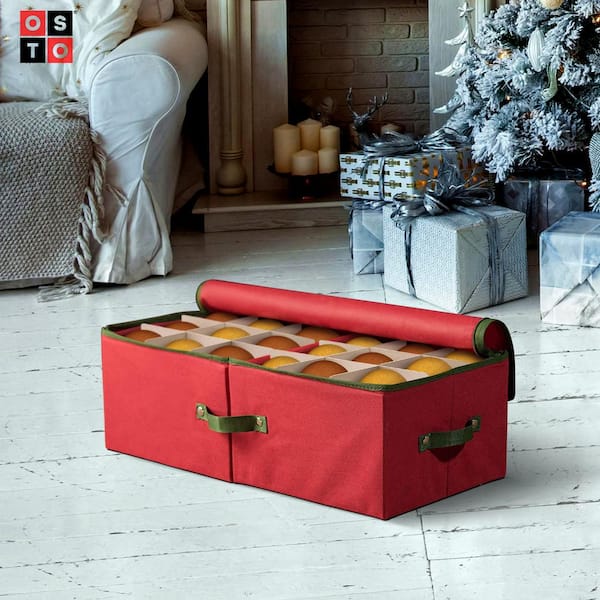 Storage Bins for Moving Drawer Containers for Clothes Ornament 64 Baubles  Storage Box Ornament Xmas Tree Bag Decoration Box Foldable Storage Bins  with