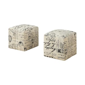 French Fabric Ottoman (2-Pieces)