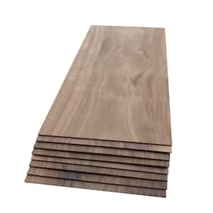 1/8 in. x 6-1/2 in. x 1 ft. 3 in. Walnut S4S Hardwood Hobby Board (8-Pack)