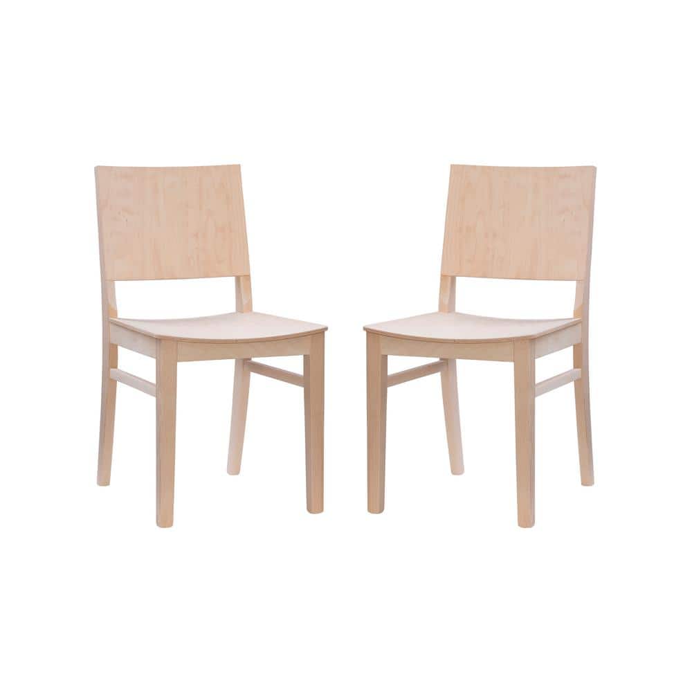 Linon Home Decor Parker Unfinished Wood Back and Seat Dining Chair (Set 2) THDAC3750 - The Home Depot