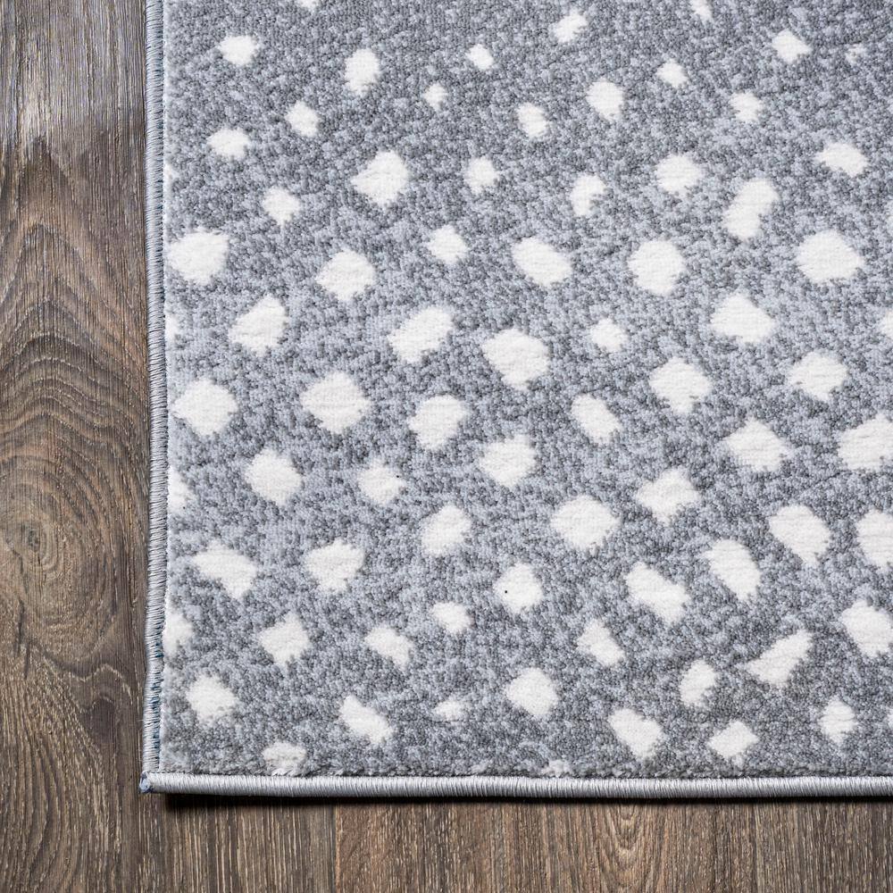 Modern Abstract Antelope 8' x 10' Gray Synthetic Area Rug