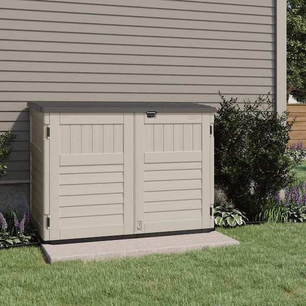 Suncast Stow-Away 3 ft. 8 in. x 5 ft. 11 in. Resin Horizontal Storage Shed