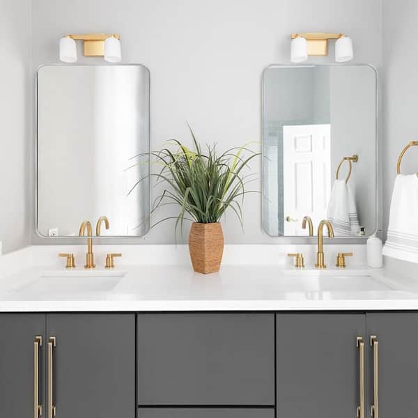 20 in. W x 30.2 in. H Rectangular Aluminum Frame Square Silver Wall Mirror