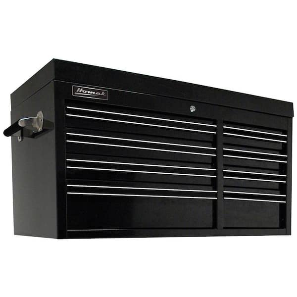 Homak Professional 41 in. 8-Drawer Top Chest, Black