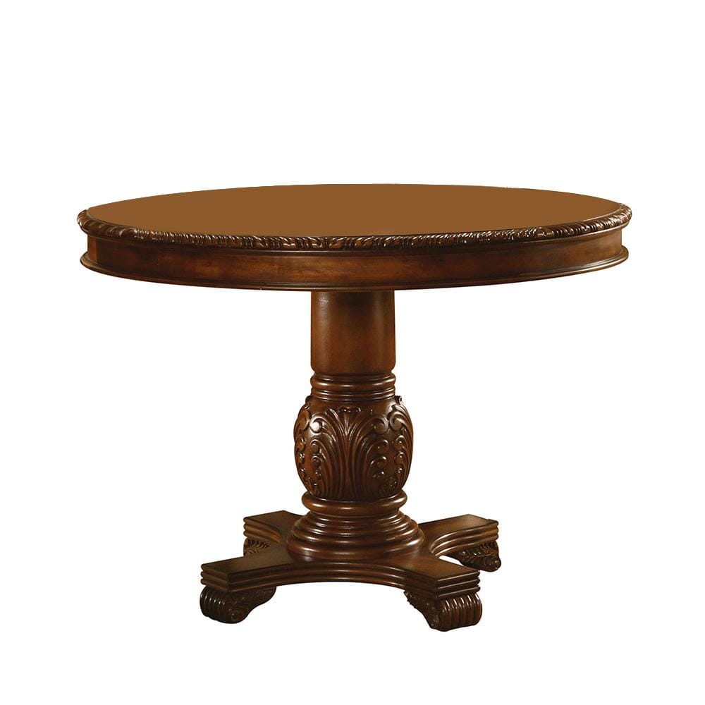 Acme Furniture Chateau De Ville Cherry Wood Top 48 in. Pedestal Base ...