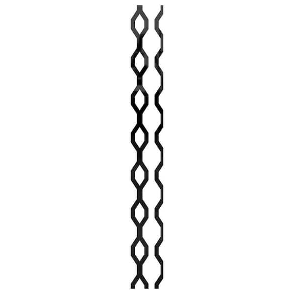 Ekena Millwork Wabash 0.125 in. T x 0.25 ft. W x 4 ft. L Black Acrylic Decorative Wall Paneling 24-Pack