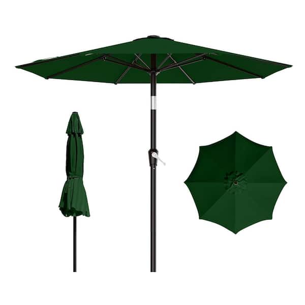 clearance patio umbrella with stand Garden 9 ft Patio Umbrella w/ Round Resin Base Stand Included for Outdoor Shade, Beige, Size: 9'