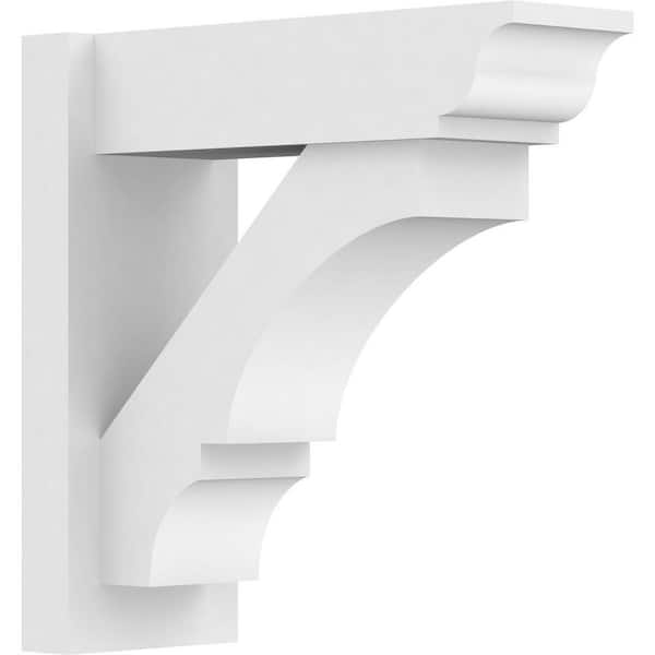 Ekena Millwork Balboa 7 in. W x 18 in. H x 18 in. D Signature Urethane Polyurethane Outlooker with Traditional Ends